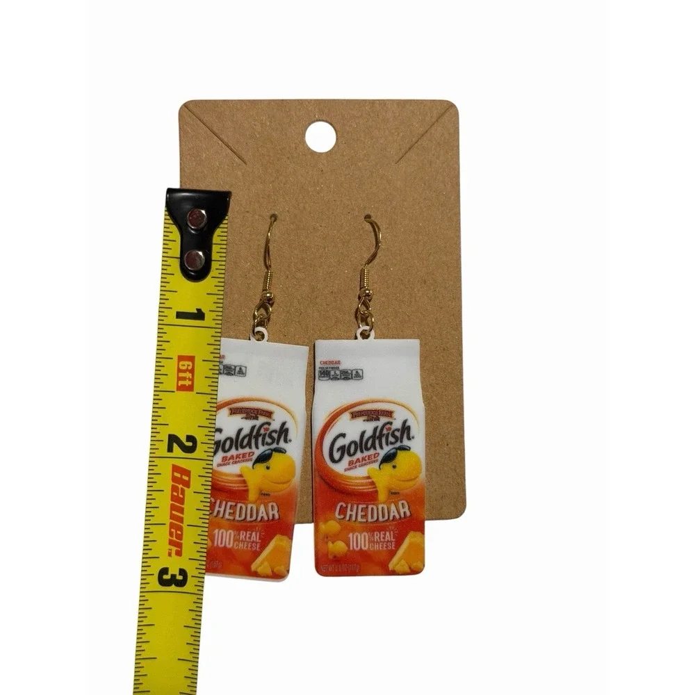 New Novelty Fashion Earrings snack crackers food‎ kids bag